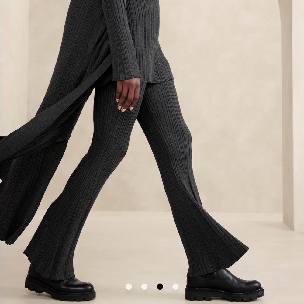 Navy Cece Flared Sweater Pants from Banana Republic XXL